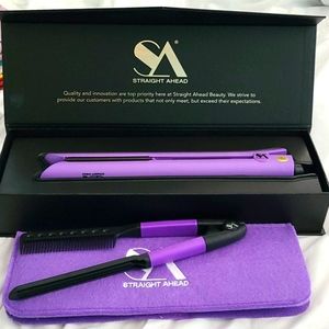 Straight ahead purple flat iron